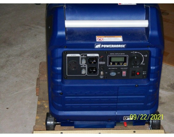 2 pc POWERHORSE 3500 watt inventer generators with electric start.