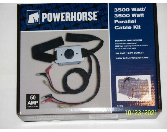 2 pc POWERHORSE 3500 watt inventer generators with electric start.