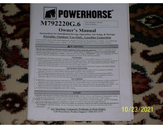 2 pc POWERHORSE 3500 watt inventer generators with electric start.