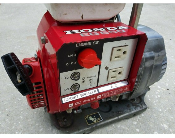 Honda Generator EG650 Gas Powered Portable Camping 650 Watt 120v 12v AC DC Japan